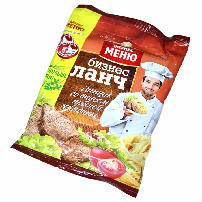 Лапша Бизнес Ланч со вкусом пряной говядины 90гр м/у