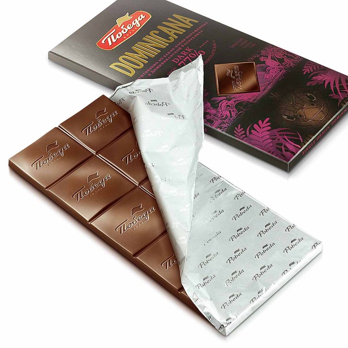 Шоколад Победа Доминикана 77% горький 90гр к/у