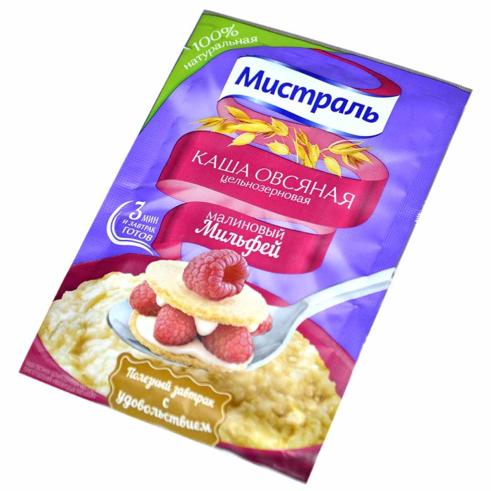 Каша овсяная Мистраль Малиновый милфей 40гр м/у