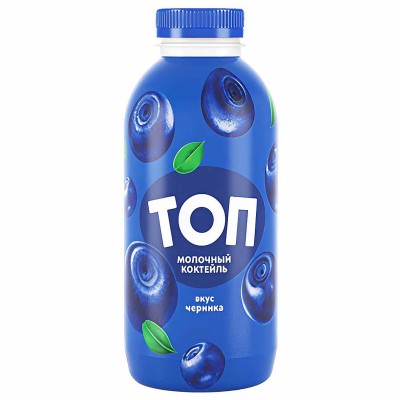 Коктейль молочный Топ со вкусом черники 2% 450гр пэт