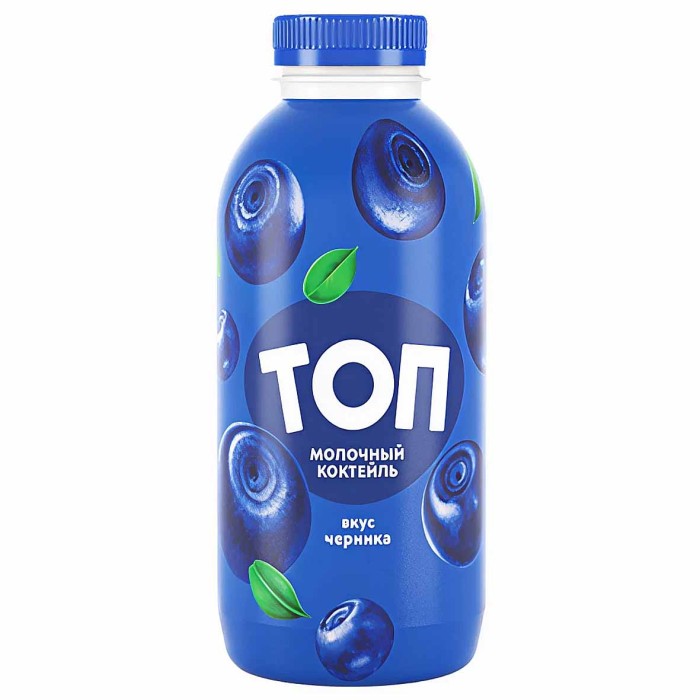 Коктейль молочный Топ со вкусом черники 2% 450гр пэт