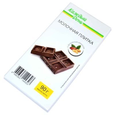 Шоколад Каждый день Молочный с арахисом 90гр м/у