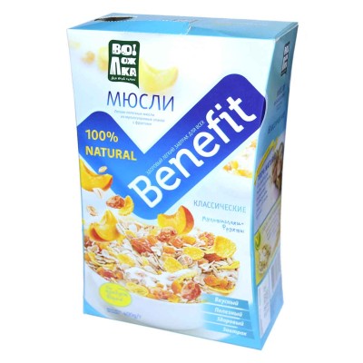 Мюсли Benefit Классические 400гр к/у