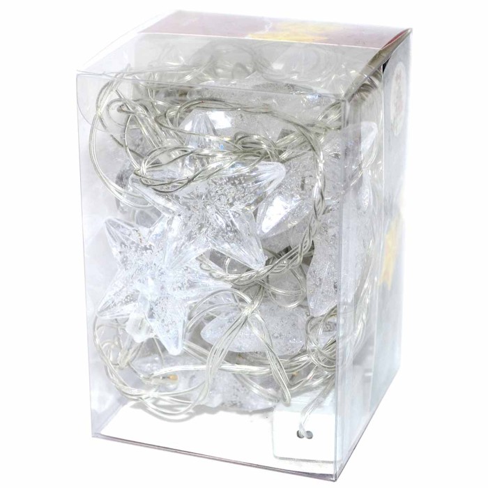 Украшение новогоднее Гирлянда Сноу Бум звезда 5м арт381-313