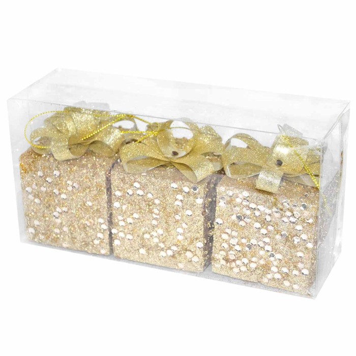 Игрушки новогодние Подарки на елку 3шт