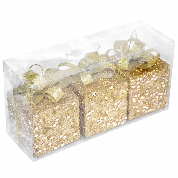 Игрушки новогодние Подарки на елку 3шт