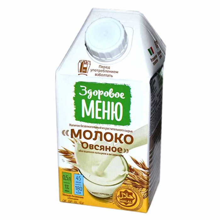 Молоко Здоровое меню овсяное 0,5л т/п