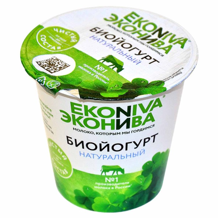 Биойогурт ЭкоНива вязкий натуральный 3,2% 125гр пэт