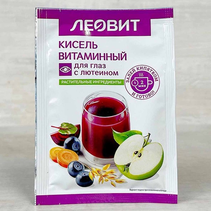 Кисель Леовит витаминный для глаз с лютеином 18гр м/у