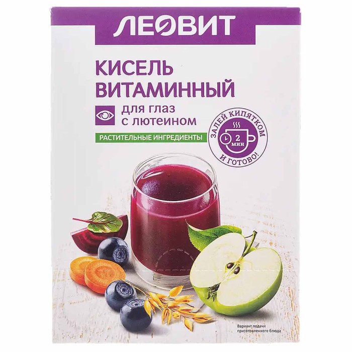 Кисель Леовит витаминный для глаз с лютеином 18гр м/у