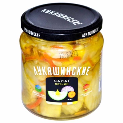 Салат Лукашинские летний из молодых кабачков 430гр ст/б