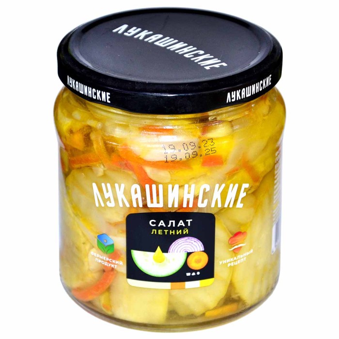 Салат Лукашинские летний из молодых кабачков 430гр ст/б