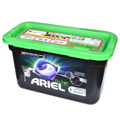 Капсулы для стирки Ariel Liquid Capsules Revitablack 12*21,3гр пэт