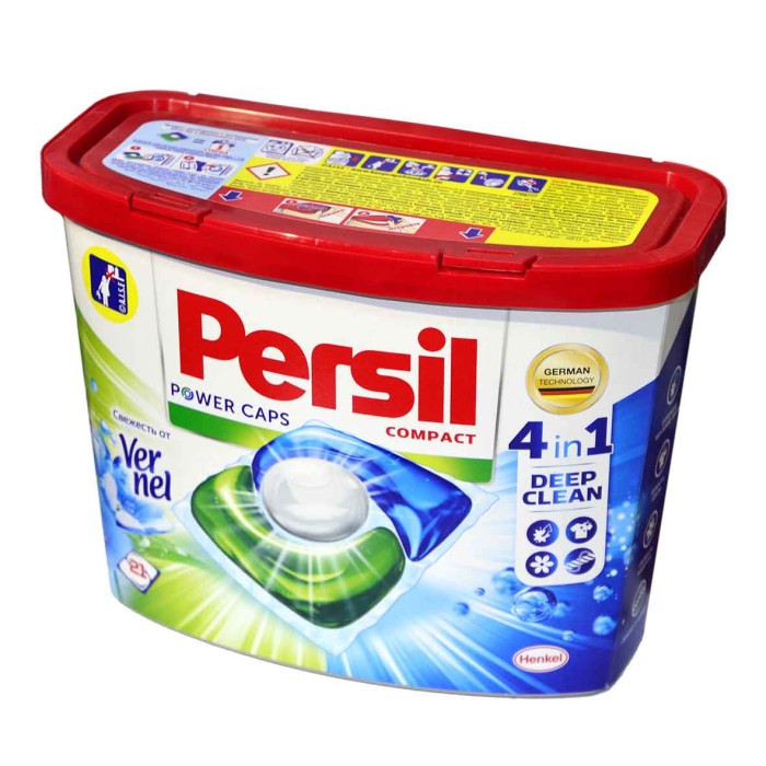 Капсулы для стирки Persil Power caps Свежесть от Vernel 4в1 21*15гр пэт