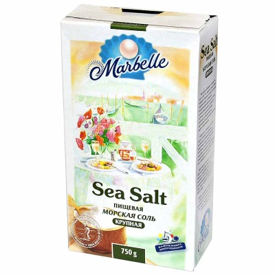 Соль морская Marbelle крупная 750гр к/у