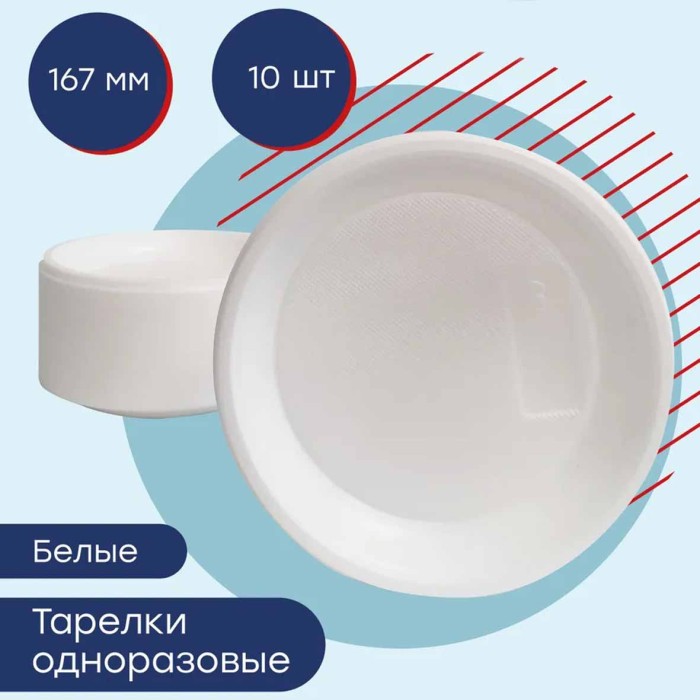 Тарелка Мистерия десертная d=167мм белая 10шт м/у