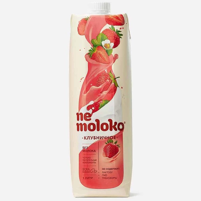 Напиток соевый Nemoloko Клубничный 1л т/п