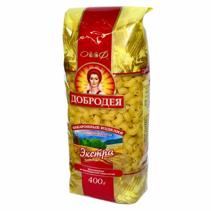 Макароны Добродея завитоны 400гр м/у
