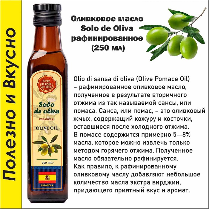 Масло оливковое Solo de Oliva раф 250мл ст/б