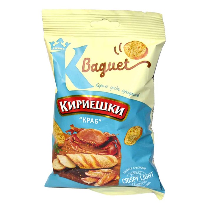 Сухарики Кириешки Baguet вкус краб 50гр м/у